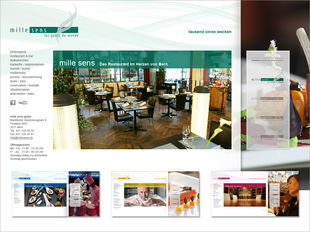 Screendesign für Mille Sens Group AG