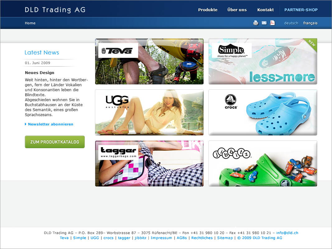 Webdesign für DLD Trading AG