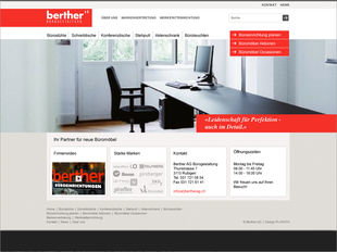 Screendesign für Berther AG