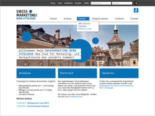 Screendesign  für Swiss Marketing Club Bern
